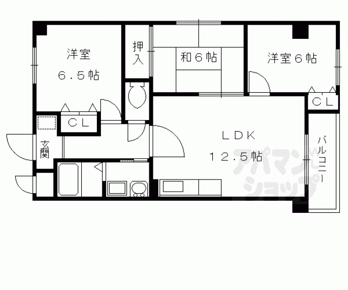 【フォートレス朱雀野】間取