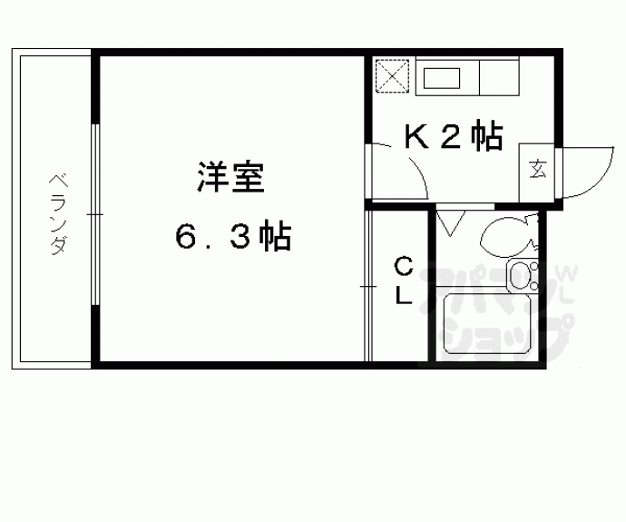 【シティーコーポ円町】間取