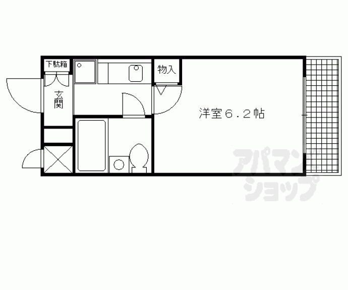 【ＤＥＴＯＭ－１室町二条】間取