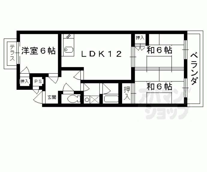 【エバグリーン桂】間取