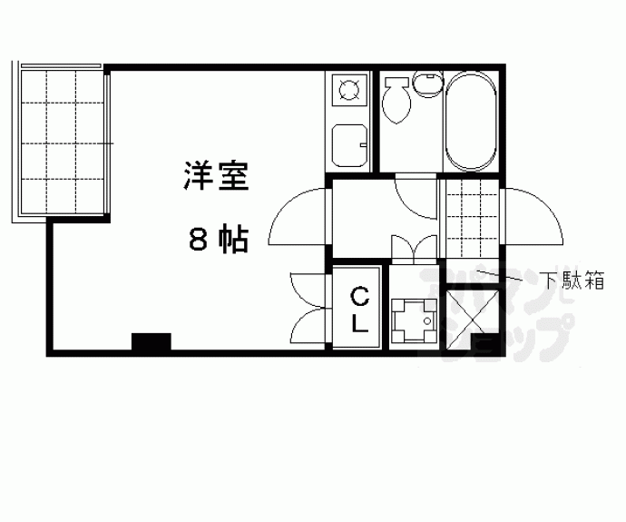 【ヴェルビュ二条城東】間取