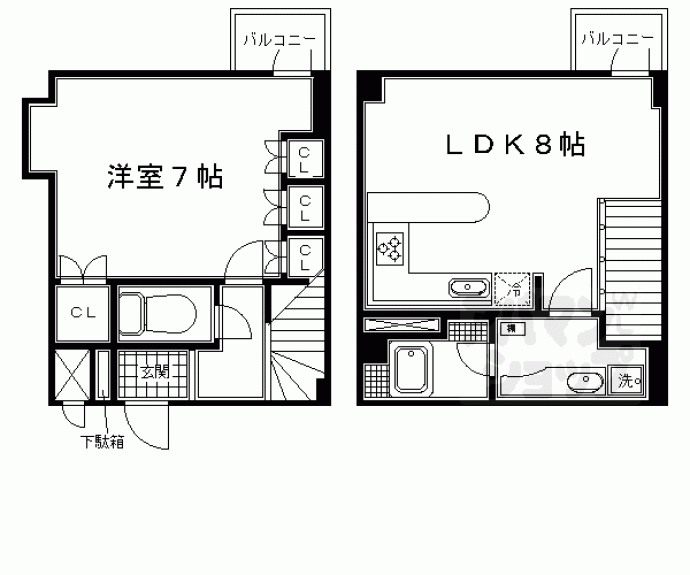 【ヴェルビュ二条城東】間取