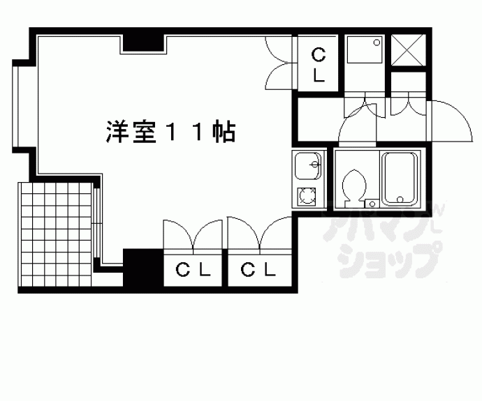 【ヴェルビュ二条城東】間取