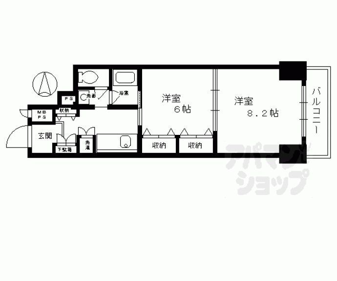 【藤和シティコープ四条西洞院】間取