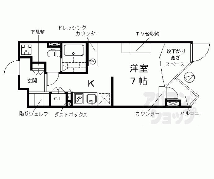 【ＤＥＴＯＭ－１東山レディース】間取