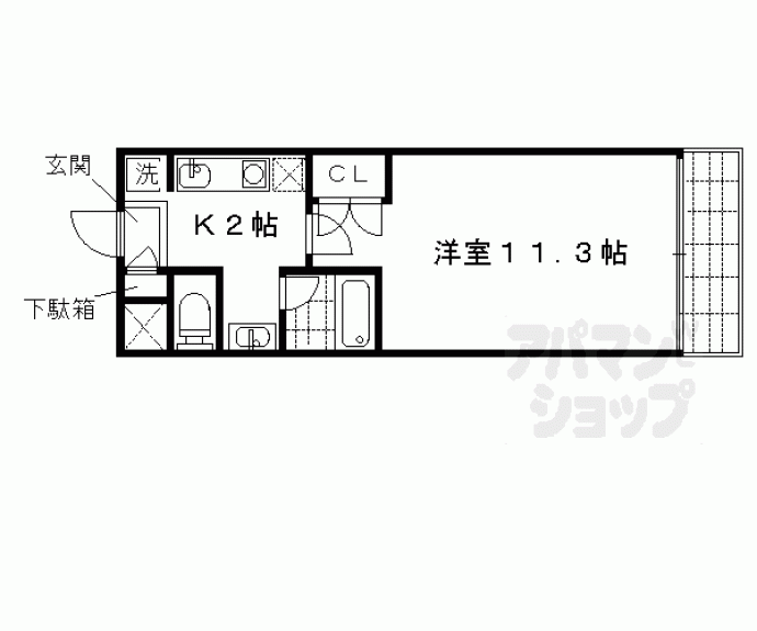 【ＲＯＯＴＳ二条城南】間取