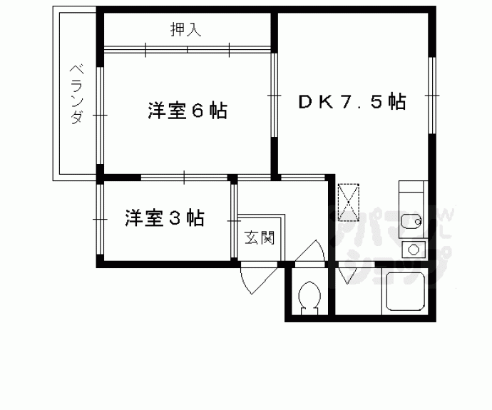 【コーポ日吉坂】間取