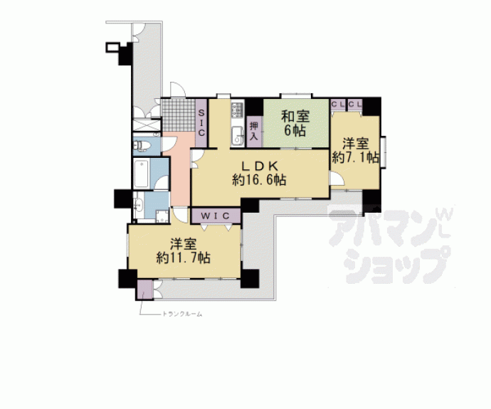 【メイツ四条烏丸】間取