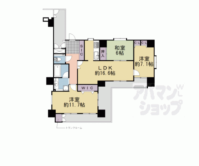 【メイツ四条烏丸】間取