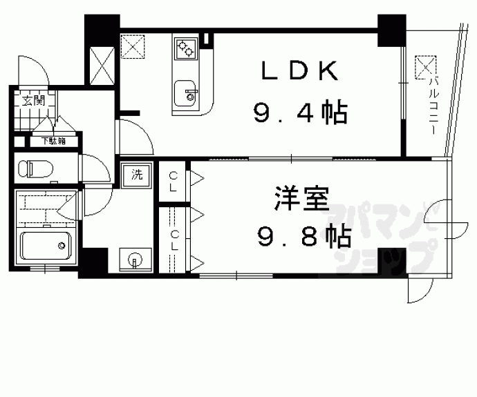 【デ・リード烏丸五条】間取