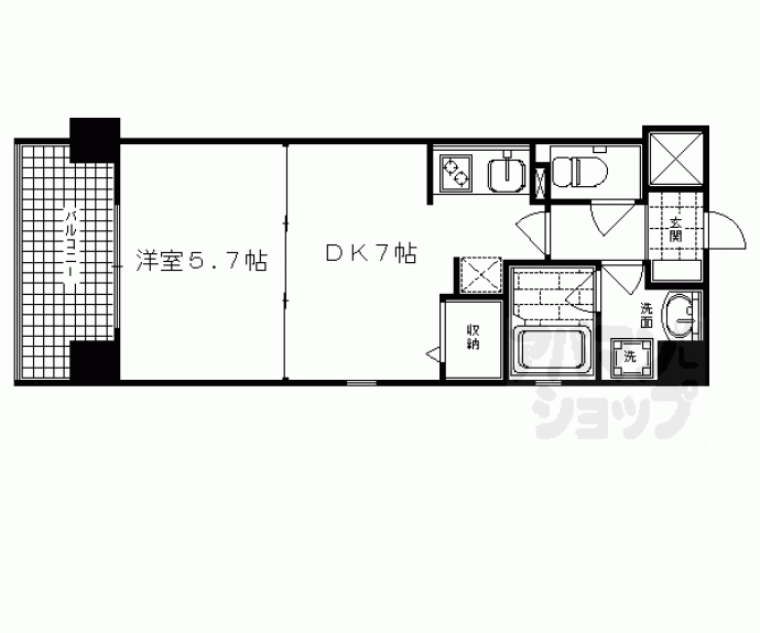 【ベルヴィ富小路】間取