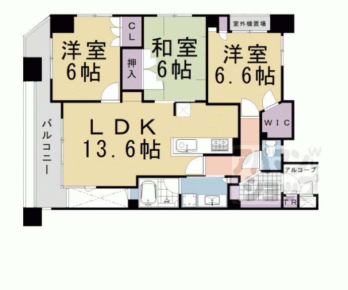 【ネバーランド御幸町御池ＧＡＲＤＥ】間取