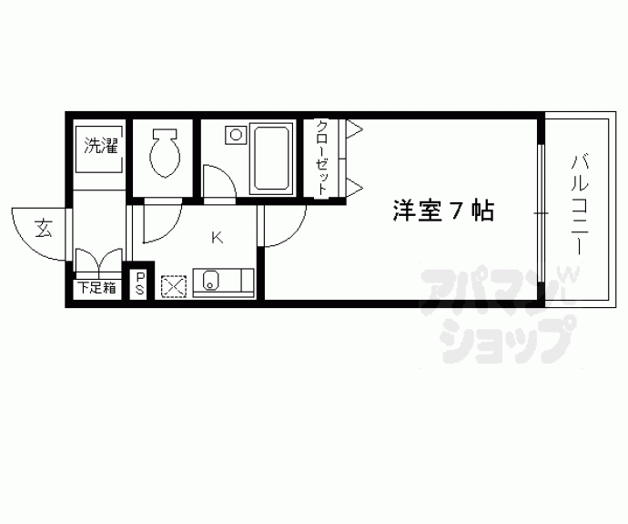 【大晋メゾネ四条大宮】間取