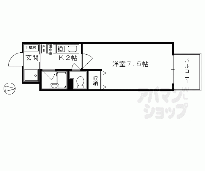 【大晋メゾネ四条大宮】間取