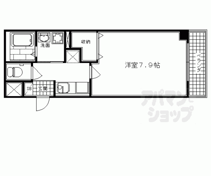 【富小路四条マンション】間取