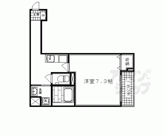 【富小路四条マンション】間取