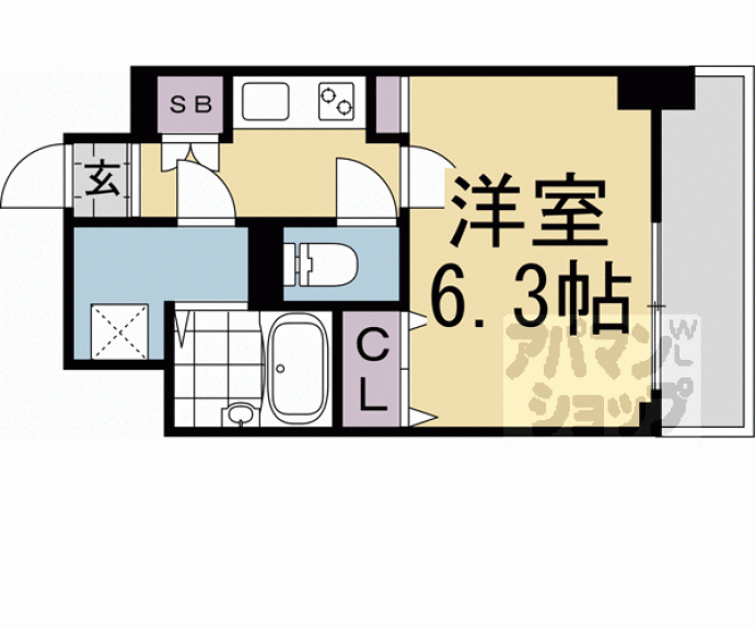 【ライオンズマンション京都河原町第３】間取