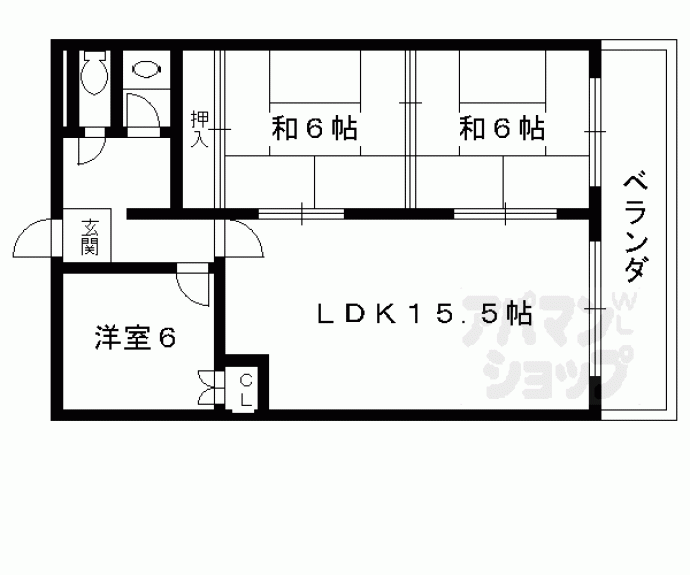 【ピアレス円勝寺】間取