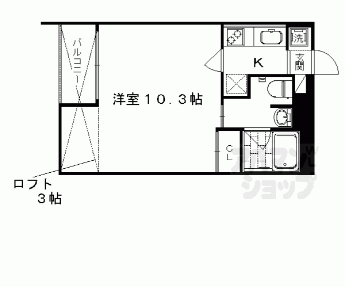 【桂徳大寺北町マンション】間取