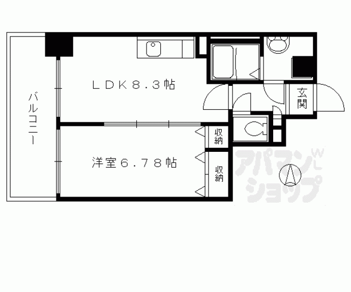 【プラネシア星の子京都駅前西】間取