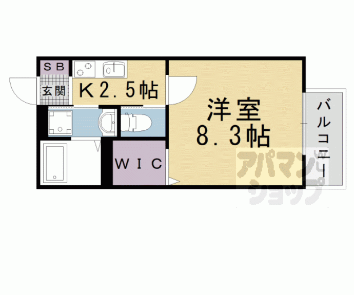 【西野野色町ハイツ】間取