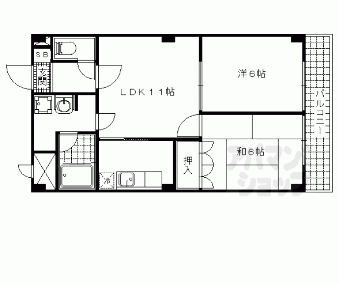 【パインベルテ御陵】間取