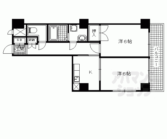 【パインベルテ御陵】間取