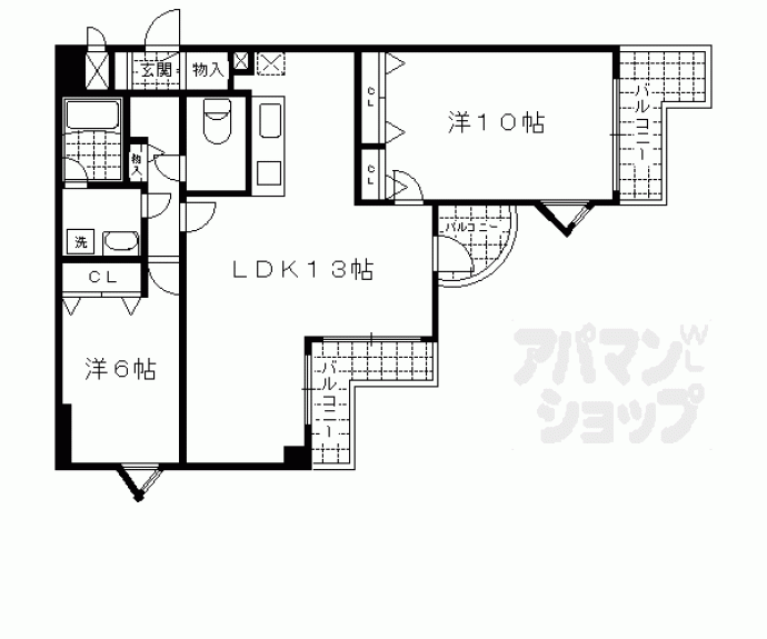 【プレセランス山科】間取