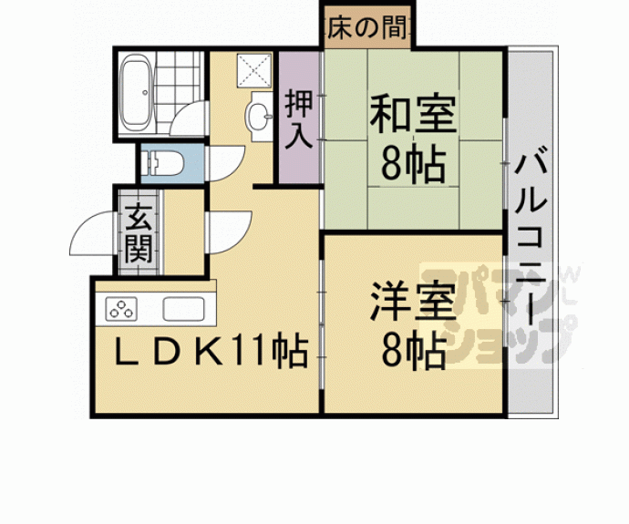 【進和山科ハイライフ】間取