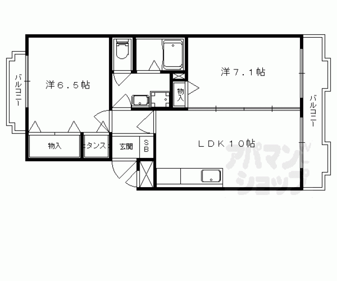 【ツインヴィレッジ西野Ⅱ】間取