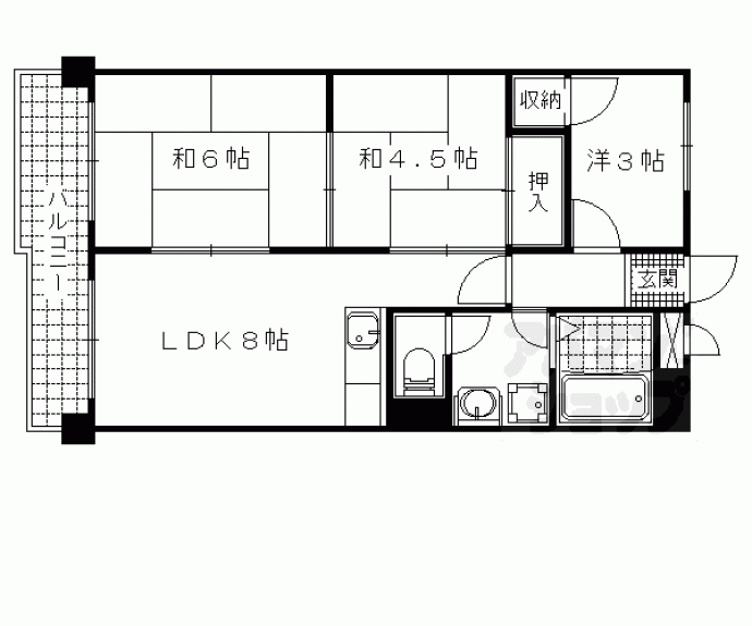 【山科ハイツ】間取