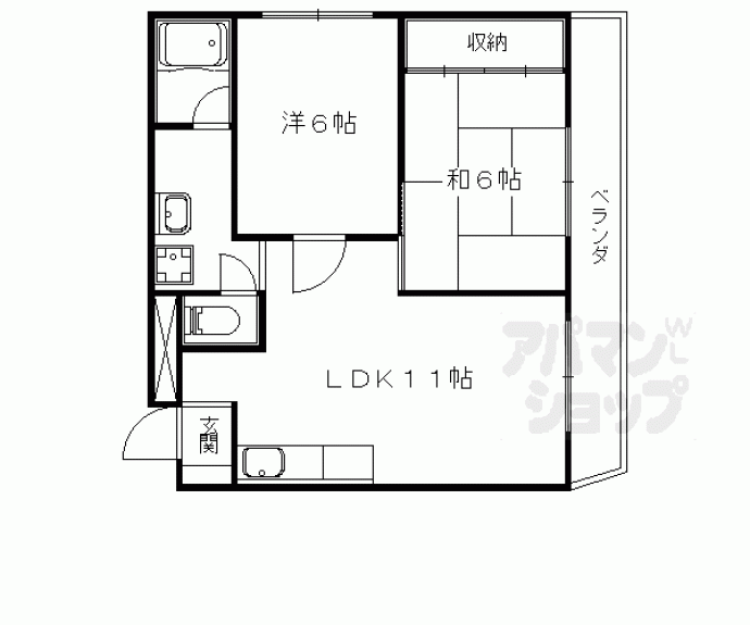 【コーポラスらん】間取