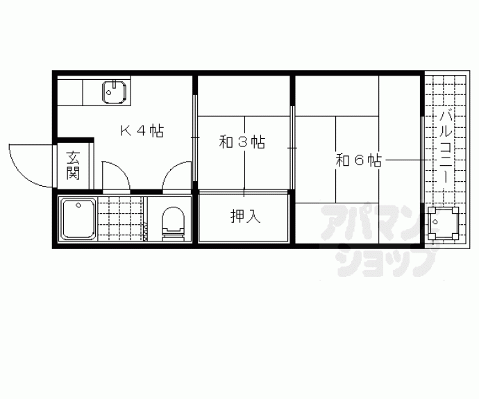 【マンション山科】間取