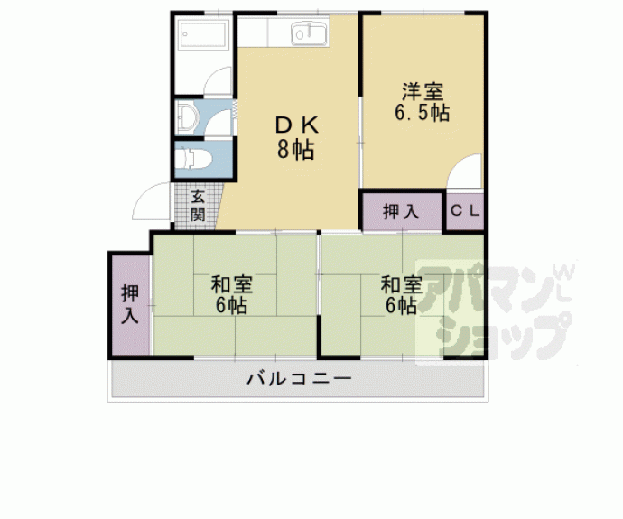 【浜野マンション】間取