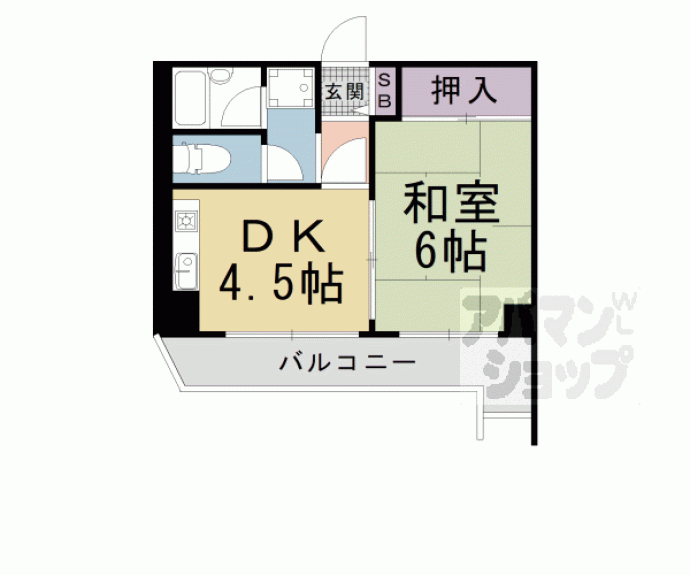 【ラール山科スカイハイツ】間取