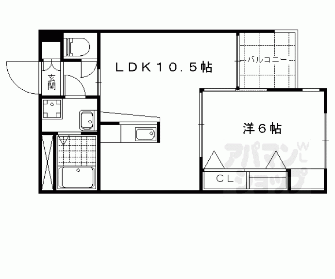 【サンクラージュ山科三条】間取