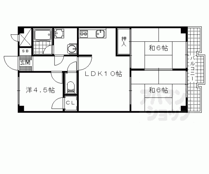 【ハイツ山科】間取