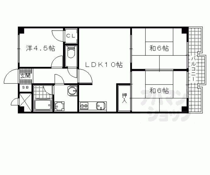 【ハイツ山科】間取