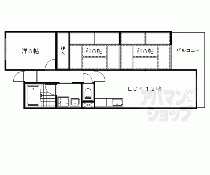 【シャンポール山科】間取