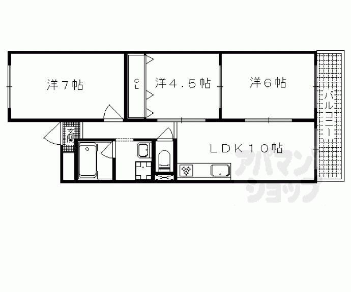 【シャンポール山科】間取