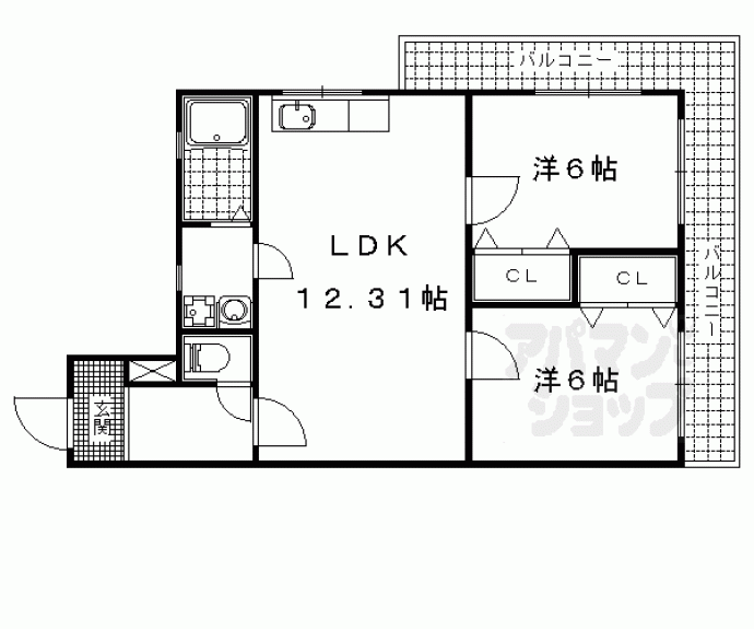 【パルフェマンション】間取