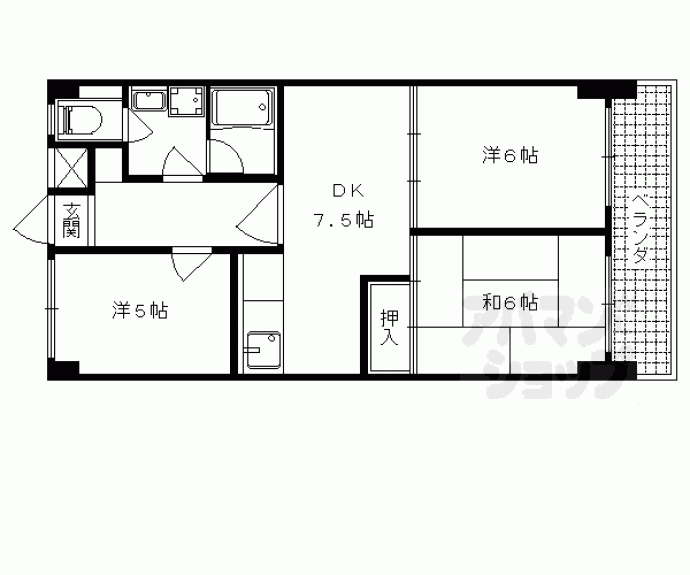 【竹鼻ハイツ】間取