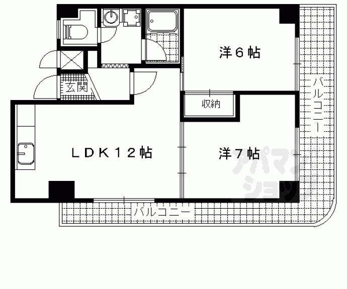 【竹鼻ハイツ】間取