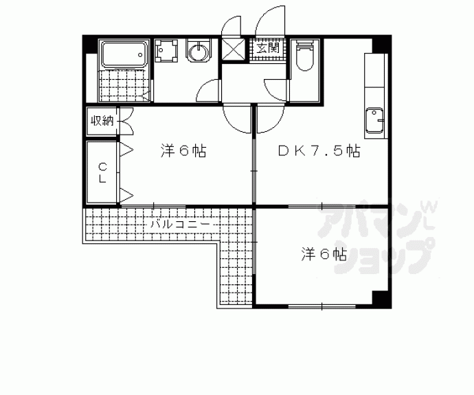 【山科アーバンコテージ】間取