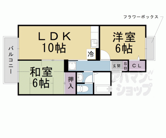 【ターンドール西野Ⅱ】間取