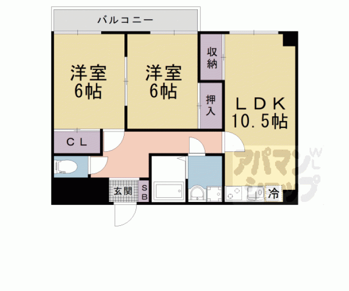 【東野第２グリーンハイツ山科】間取