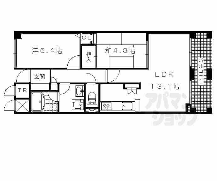 【パインフィールド洛東】間取