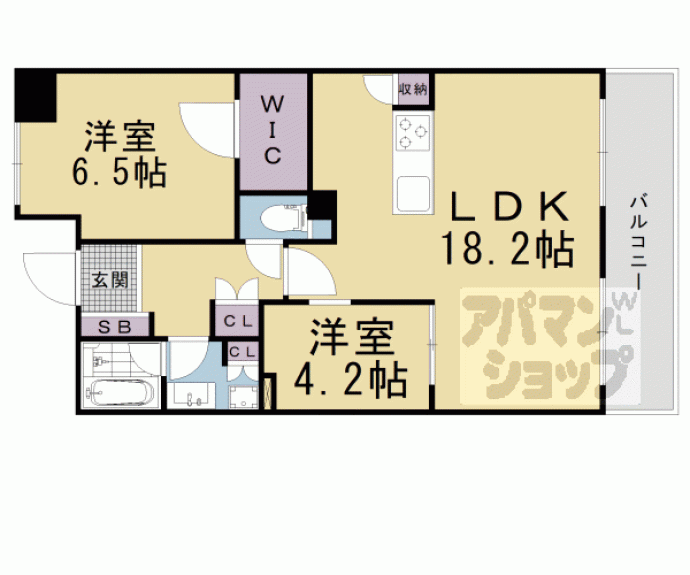 【パインフィールド洛東】間取