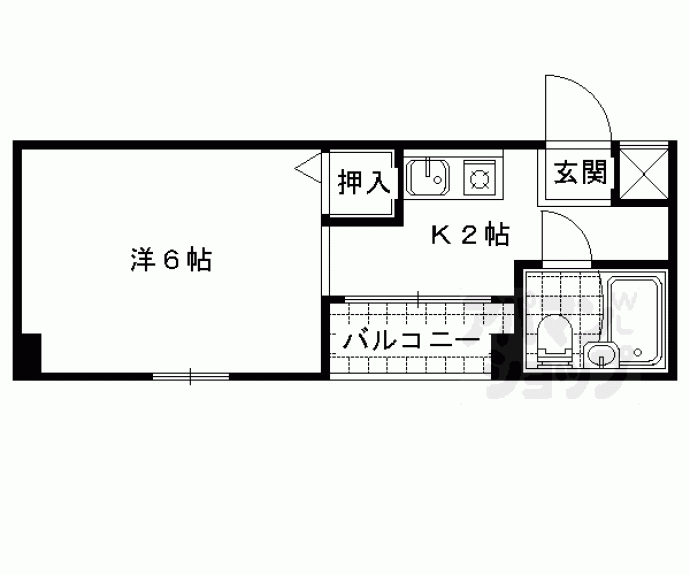 【椥辻ＨＳビル】間取