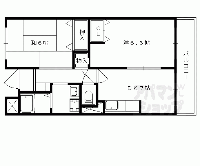 【リバーサイド椥辻】間取